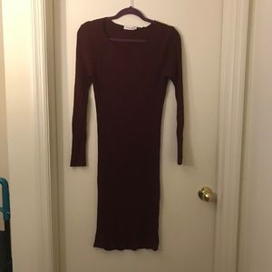 Knit&Love Burgundy Sweater Dress in Size L